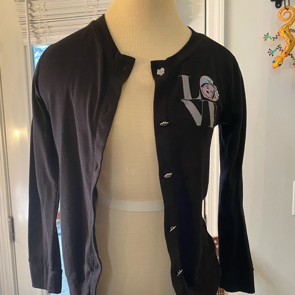 A cute playful black cardigan